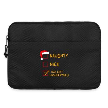 Naughty Nice – Ich wurde zu Weihnachten unbeaufsichtigt gelassen - Laptoptasche 15" - Schwarz - Vorne
