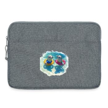 Joints Happy avec pneus de piscine - Sacoche pour ordinateur portable 15 pouces - gris chiné - Devant