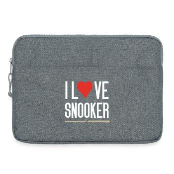 J’adore le snooker - Sacoche pour ordinateur portable 15 pouces - gris chiné - Devant