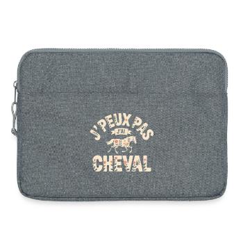 J'Peux Pas J'Ai Cheval - Sacoche pour ordinateur portable 15 pouces - gris chiné - Devant