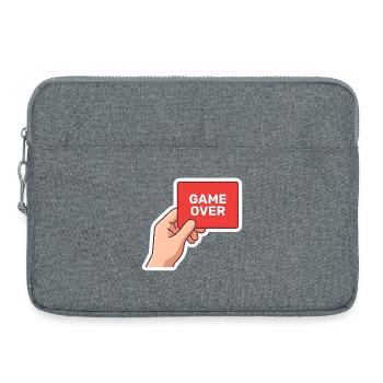 Game Over Rétro Sign - Sacoche pour ordinateur portable 15 pouces - gris chiné - Devant