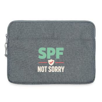 Culture SPF Identité Soins de la peau Humour - Sacoche pour ordinateur portable 15 pouces - gris chiné - Devant