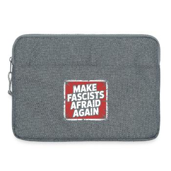 Mach Faschisten wieder Angst – Antifaschistisches Merch - Laptoptasche 15" - Grau meliert - Vorne