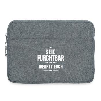 Be Terrible and Defend Yourself - Bible Verse Remix - Laptop bag 15" - heather grey - Front