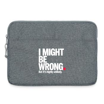 Might Be Wrong But Highly Unlikely Know-It-All - Laptop bag 15" - heather grey - Front