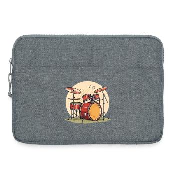 Batterie en aquarelle Instruments de musique - Sacoche pour ordinateur portable 15 pouces - gris chiné - Devant