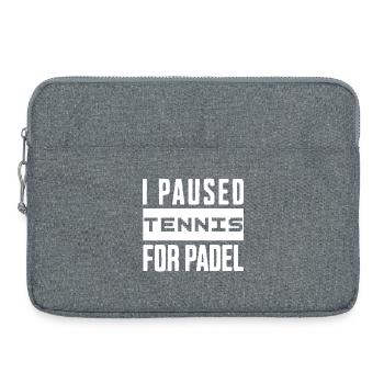 Tennis & Sweat à capuche ou coupe de padel pour joueurs de padel - Sacoche pour ordinateur portable 15 pouces - gris chiné - Devant
