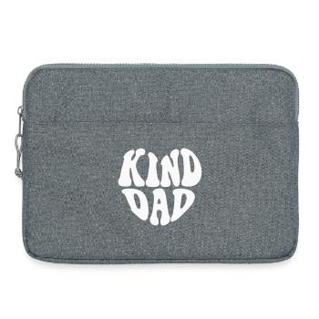 Logo du cœur de papa gentil - Couleur personnalisable - Sacoche pour ordinateur portable 15 pouces - gris chiné - Devant