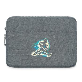 Eishockey Spieler Kinder Geschenk Herren - Laptoptasche 15" - Grau meliert - Vorne