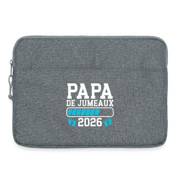 Aktueller Vater kündigt den Vater der Zwillinge 2026 an - Laptoptasche 15" - Grau meliert - Vorne