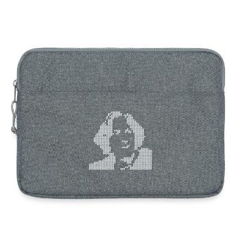 Pixel Oscar Wilde portrait Halftone - Laptop bag 15" - heather grey - Front