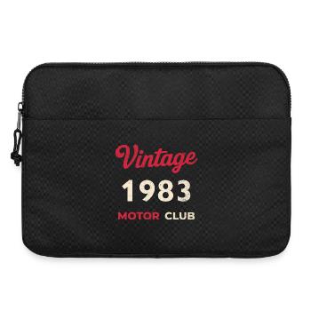 Vintage 1983 Motor Club Retro Geburtsjahr Geschenk - Laptoptasche 15" - Schwarz - Vorne