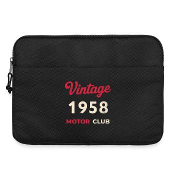 Vintage 1958 Motor Club Retro Geburtsjahr Geschenk - Laptoptasche 15" - Schwarz - Vorne