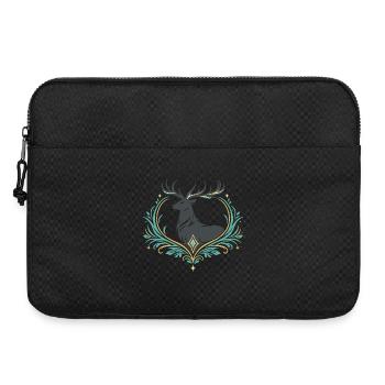 Deer in ornamental heart - Laptop bag 15" - black - Front