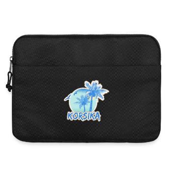 Plage de Corse - Sacoche pour ordinateur portable 15 pouces - noir - Devant