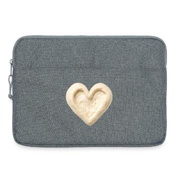 Sourdough Heart Baking Bread Dough Design - Laptop bag 15" - heather grey - Front