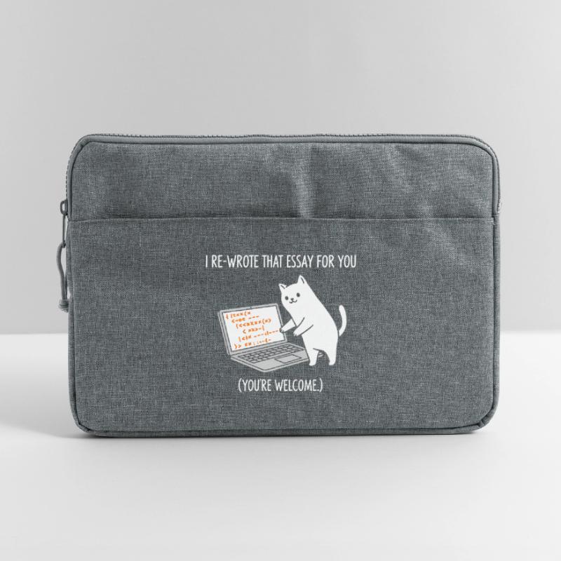 Code cat explains tasks Laptop bag 15"