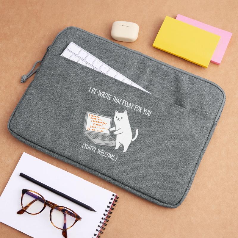 Code cat explains tasks Laptop bag 15"