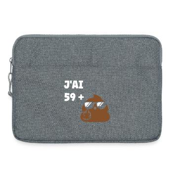 59 ans plus 1 - Sacoche pour ordinateur portable 15 pouces - gris chiné - Devant