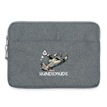 Hundemüde Weimaraner Weimaranerhalter Silbergeist - Laptoptasche 15" - Grau meliert - Vorne