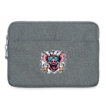 Pork Beer Funny - Laptop bag 15" - heather grey - Front