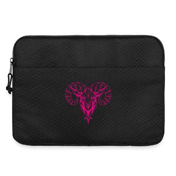 Geometrischer PinkWidder Kopf - Laptoptasche 15" - Schwarz - Vorne