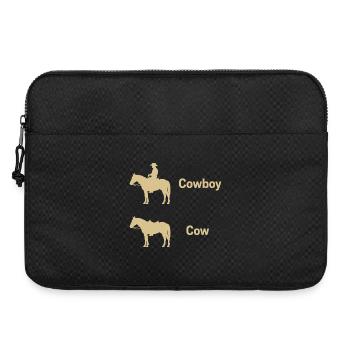 Lustige Kuh Texas Farmer Parodie Ironie Cowboy - Laptoptasche 15" - Schwarz - Vorne