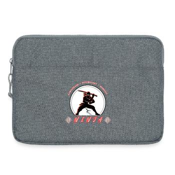 Ninja-Krieger-Emblem – Kampfsport-Design - Laptoptasche 15" - Grau meliert - Vorne