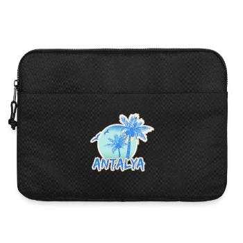 Antalya Palmen Strand Sonnenuntergang - Laptoptasche 15" - Schwarz - Vorne
