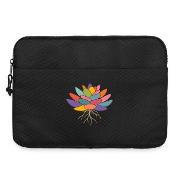 Succulente colorée avec un motif de racines - Sacoche pour ordinateur portable 15 pouces - noir - Devant