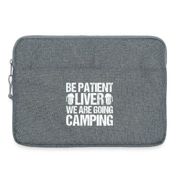 Camping Bonfire Camp Life Forest Camper - Laptoptasche 15" - Grau meliert - Vorne