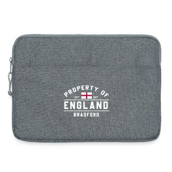 England Bradford Flagge Text - Laptoptasche 15" - Grau meliert - Vorne