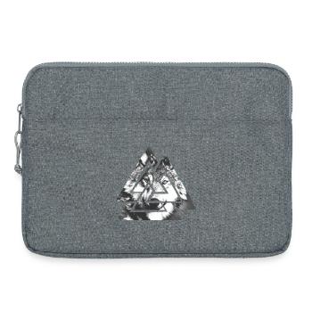 Valknut, Symbol von Odin - Mit Wolf - Laptoptasche 15" - Grau meliert - Vorne
