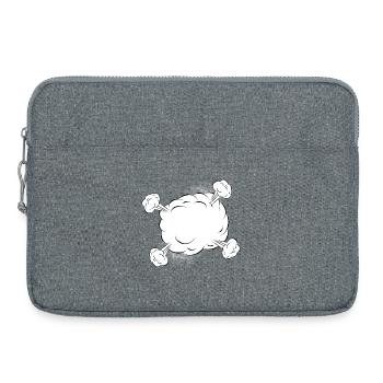Leere Comic Kampf Wolke für eigene Texte & Motive - Laptoptasche 15" - Grau meliert - Vorne