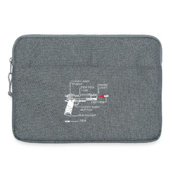 Shooting club - Laptop bag 15" - heather grey - Front