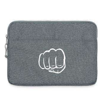 Fist clenched fist fist bump cool logo icon - Laptop bag 15" - heather grey - Front