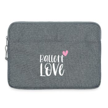Ballett Love Balletttänzerin Ballerina Geschenk - Laptoptasche 15" - Grau meliert - Vorne