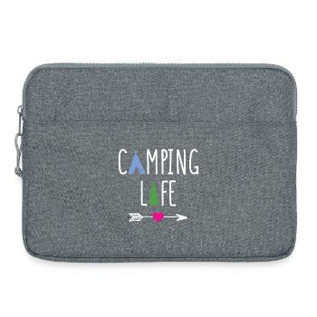 Leben auf dem Campingplatz - Laptoptasche 15" - Grau meliert - Vorne