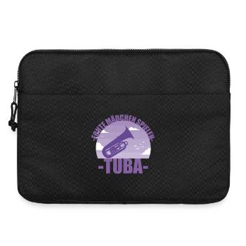 Tuba Musikerin Instrument Mädchen Geschenk - Laptoptasche 15" - Schwarz - Vorne