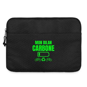 bilan carbone, écologie, écologiste - Sacoche pour ordinateur portable 15 pouces - noir - Devant