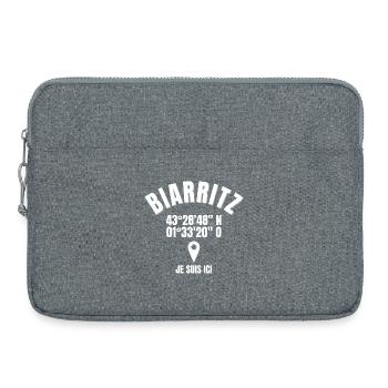 Biarritz, Basque, Pays Basque - Sacoche pour ordinateur portable 15 pouces - gris chiné - Devant