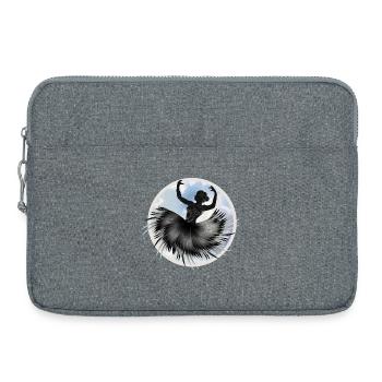 Balletttänzerin tanzt mit Federkleid in den Wolken - Laptoptasche 15" - Grau meliert - Vorne