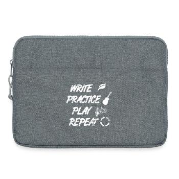 Write Practice Play Repeat - Laptop bag 15" - heather grey - Front