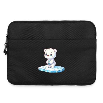 Polar bear on ice floe global warming - Laptop bag 15" - black - Front