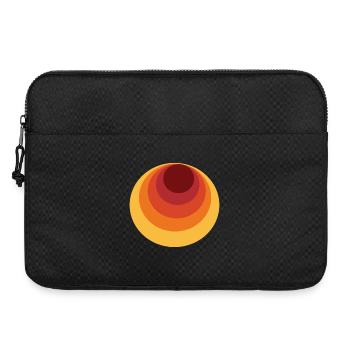 Retro Kreis Polka Dot - Laptoptasche 15" - Schwarz - Vorne