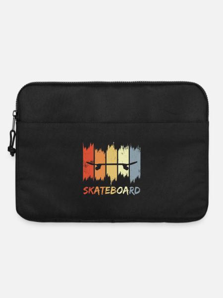 Skateboard Retro Look - Laptoptasche 15" - Schwarz