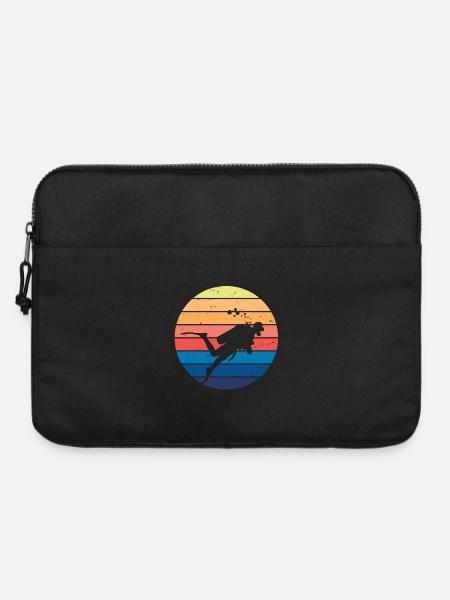 Retro Vibe Taucher - Laptoptasche 15" - Schwarz
