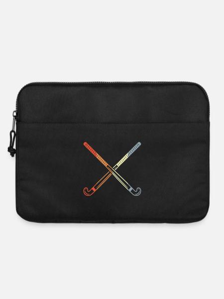 Retro Hockeyschläger - Laptoptasche 15" - Schwarz