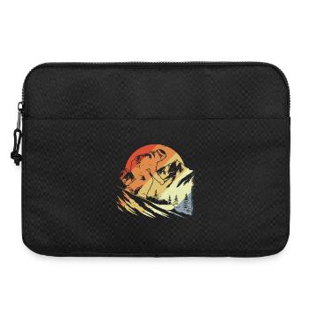 Snowboarder Vintage Look - Laptoptasche 15" - Schwarz - Vorne