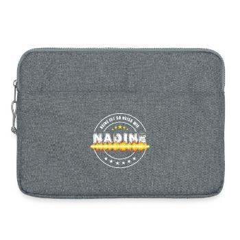 Keine ist so heiss wie Nadine - Laptoptasche 15" - Grau meliert - Vorne
